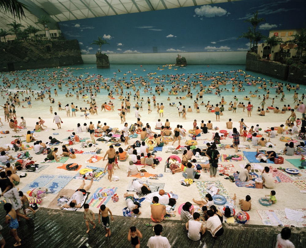 JAPAN. Miyazaki. The Artificial beach inside the Ocean Dome. 1996.