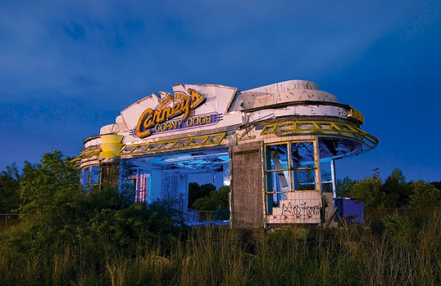 Carney's Corny Dogs. Abandoned hot dog stand in Shreveport, Louisiana. May