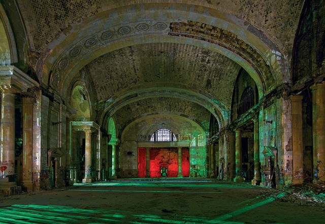 The Main Hall of the abandoned Mercury train station in Detroit, Michigan.