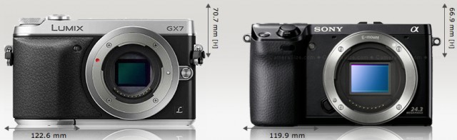 Panasonic_Lumix_DMC-GX7_vs_Sony_NEX-7_Camera_Size_Comparison