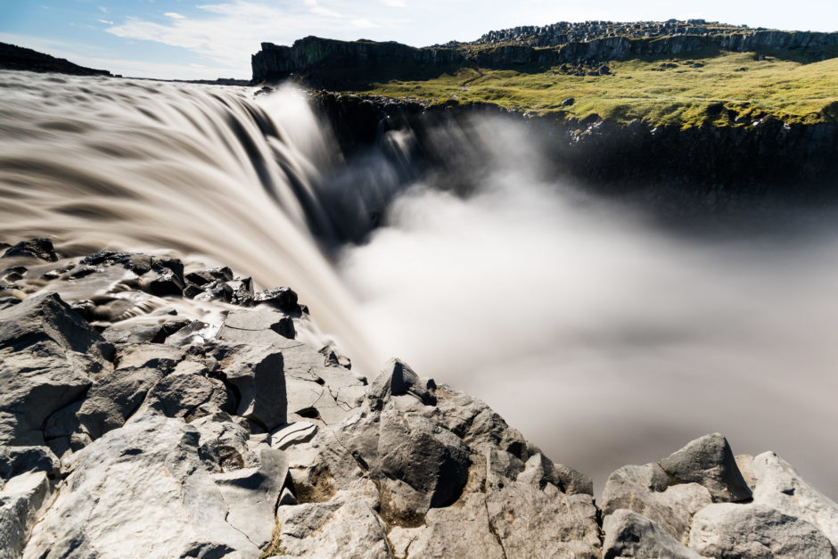 Dettifoss waterfalls with ND filter