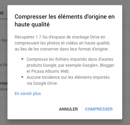 Compresser Google Photos