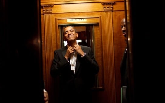 Obama in the evelator