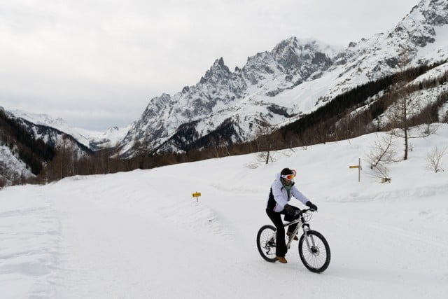 Snow bike au Val Ferret