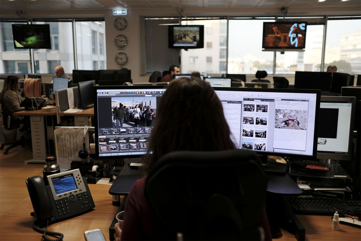 Le desk photo de l'AFP à Nicosie (Chypre)
