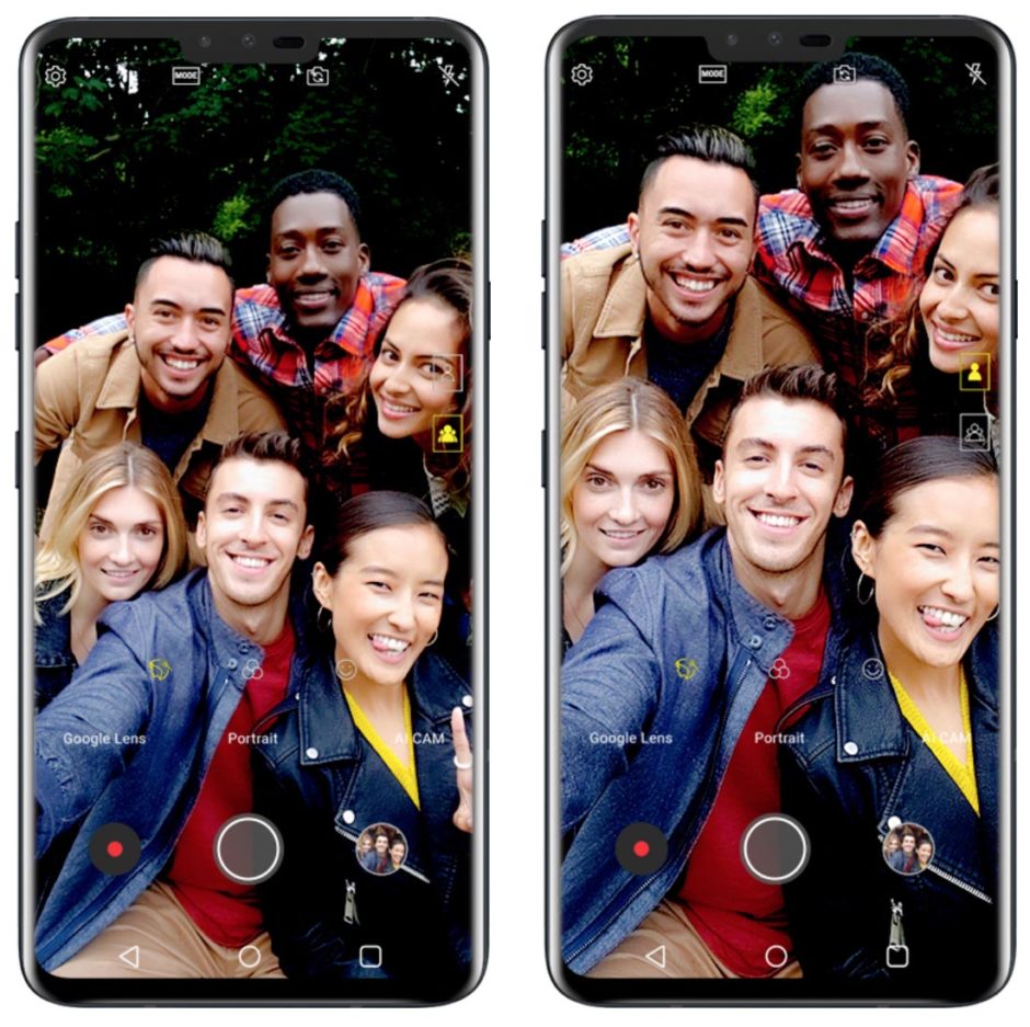 LG V40 Selfie Dual Camera