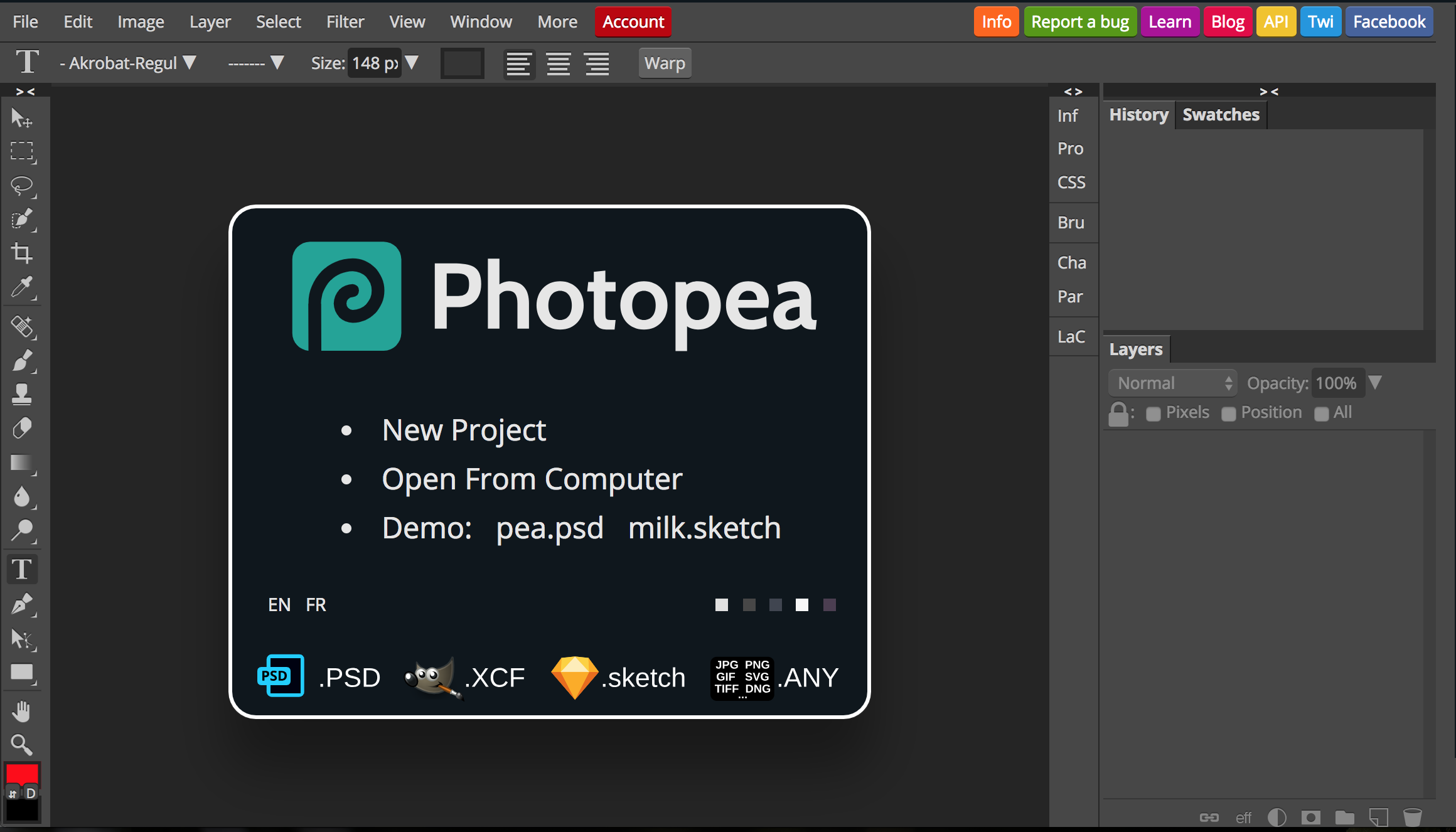 Photopea, le clone de Photoshop qui fonctionne dans votre navigateur