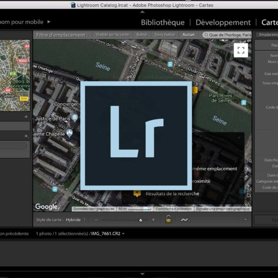 Lightroom Module Cartes Header