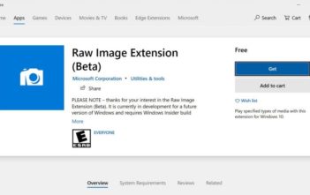 Windows 10 Insider RAW Image Extension