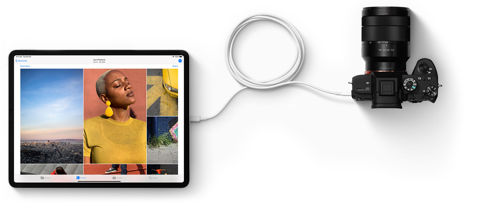Apple envoyer photo boîtier vers smartphone en USB