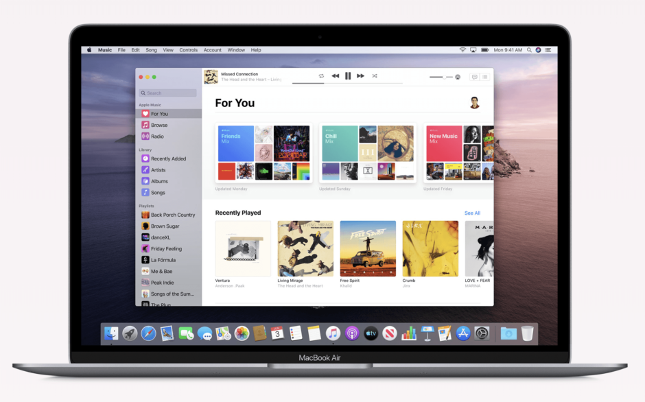 MacOS 10.15 Appli Music