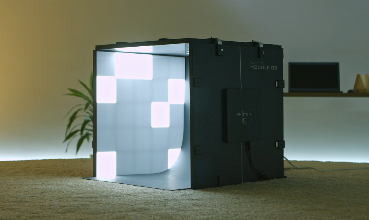 boîte à lumière UV à la manière d'une photocopieuse