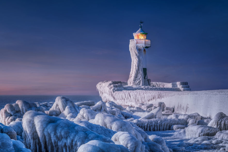 Frozen Lighthouse by Manfred Voss, CEWE Photo Award, Category winner Landscapes