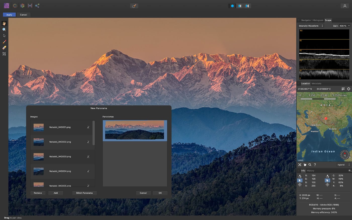 Affinity Photo - panorama