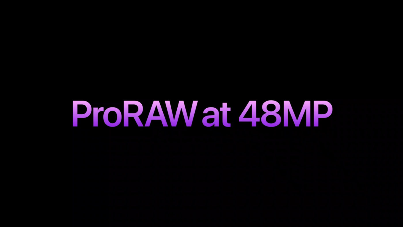 iPhone 14 Pro 48 Mpx quad pixel ProRAW