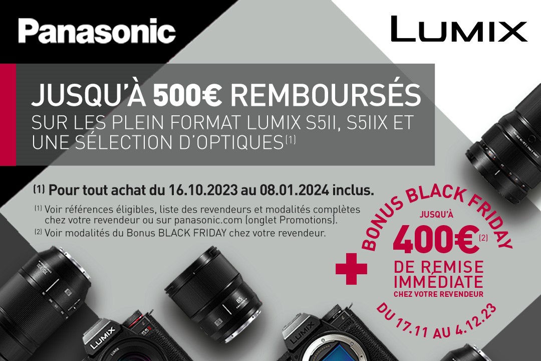 Panasonic Lumix S5 IIx + Lumix 24-105 f/4 - Hybride plein format