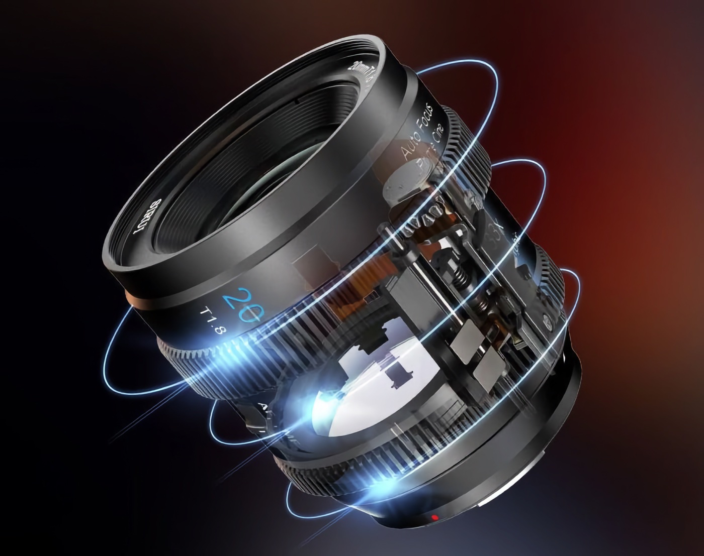 Sirui 20 mm T1.8 1,33x S35 AF anamorphique