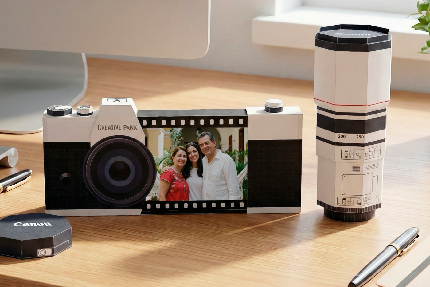 Papercraft photo : des boîtiers et objectifs Canon en papier à monter soi-même