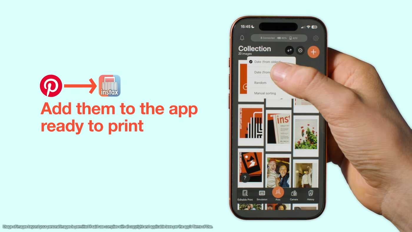 Instax mini Link+ Pinterest