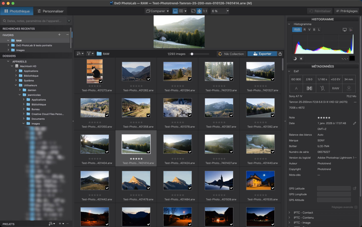 Test DxO PhotoLab 9 Phototrend
