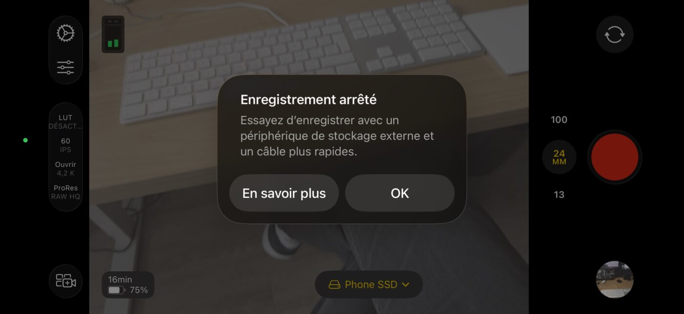 Test SSD SanDisk Creator Phone