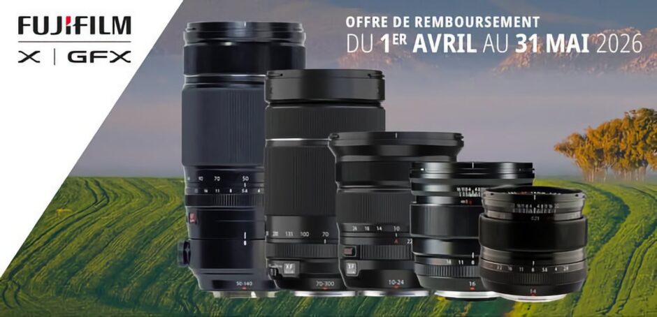 ODR Fujifilm printemps 2026 : jusqu’à 200 € remboursés sur une sélection d’optiques XF