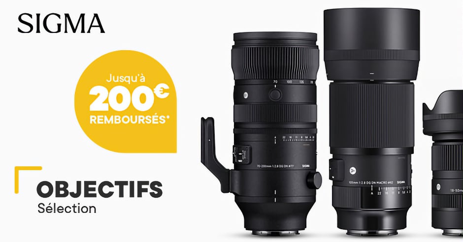 ODR Sigma printemps 2026 : jusqu’à 200 € remboursés sur objectifs APS-C et plein format