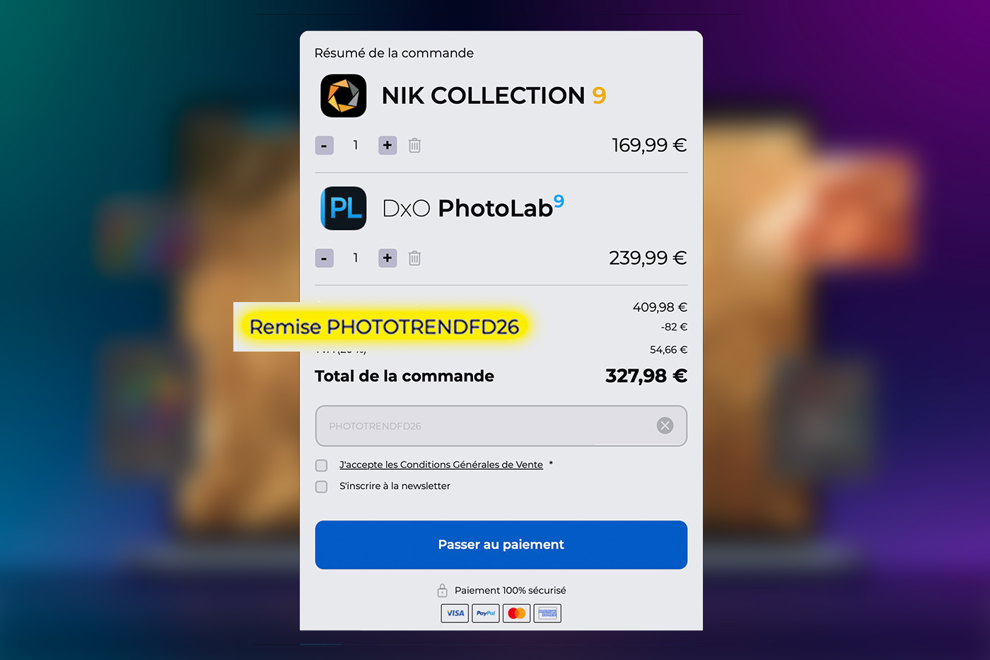 Code promo PHOTOTRENDFD26 : 20% réduction DxO